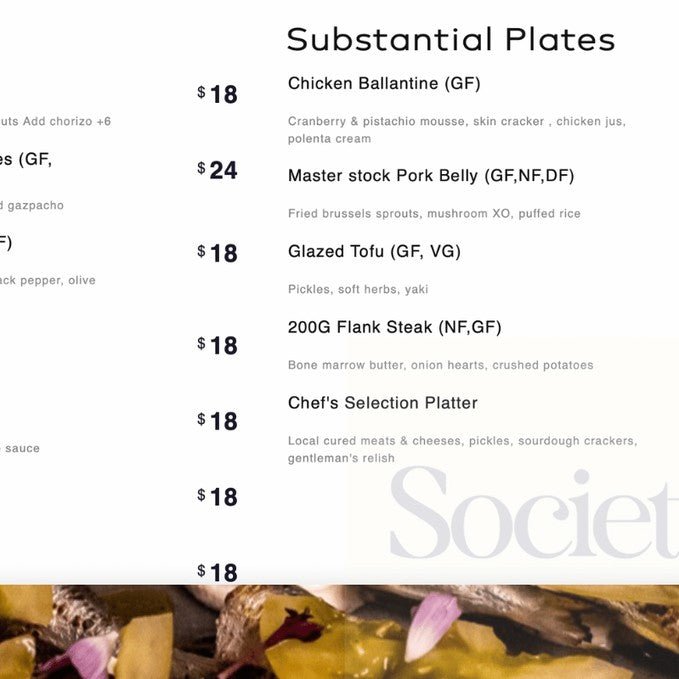 A Grand Contemporary Dining Signature At Society Bar - We Wander