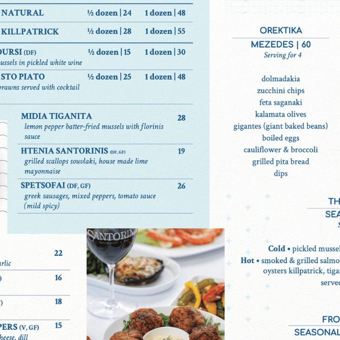 Experience Dinner At Santorini Restaurant Grill Bar - We Wander